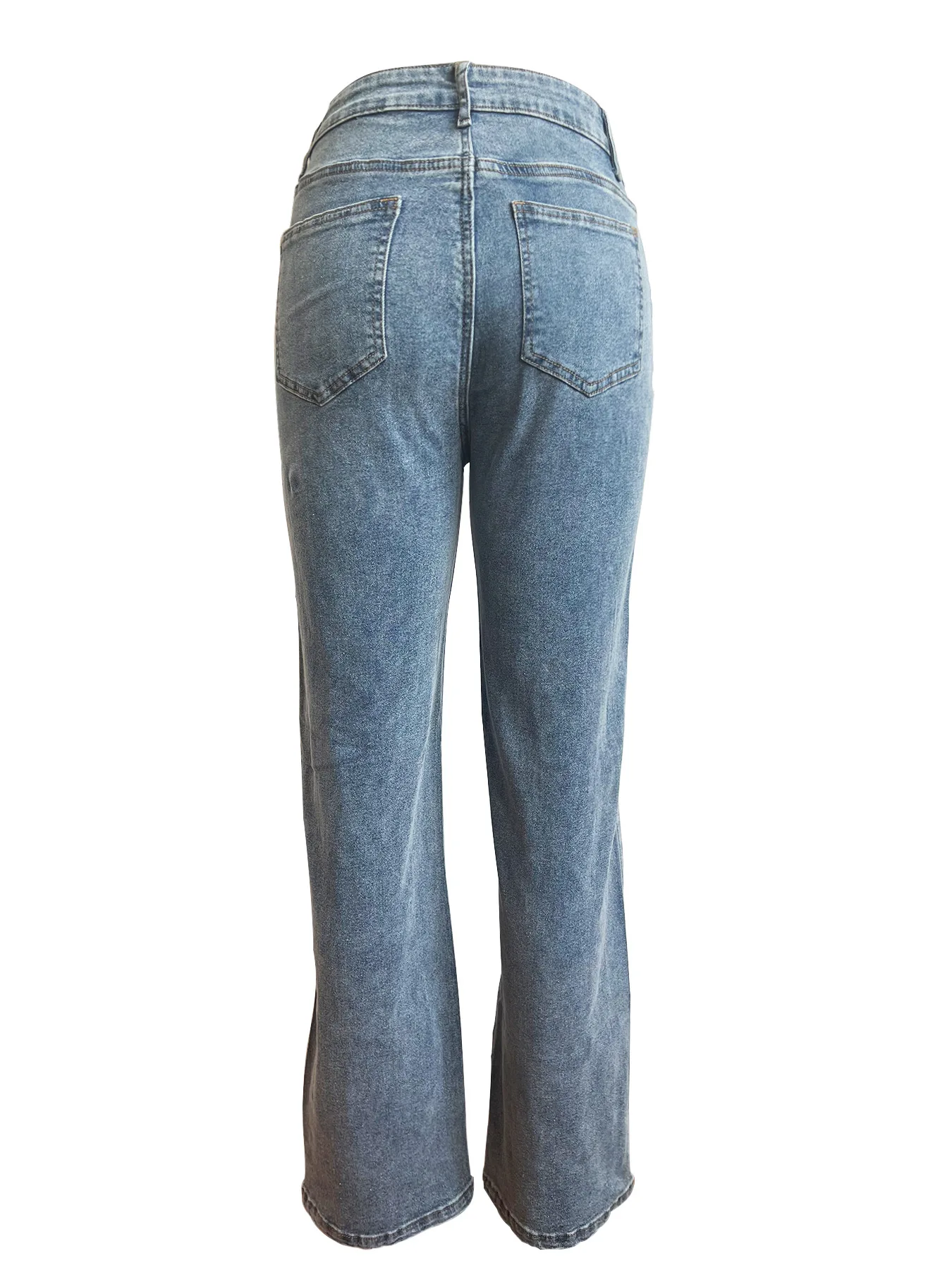 Women's Vintage Cut Hollow Open Front Criss Cross Straight Jeans (Buy 2 Free Shipping)